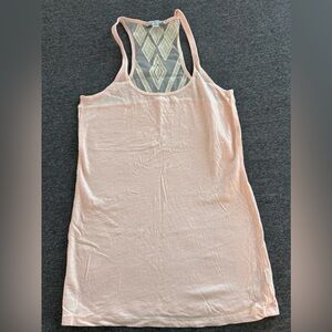 American Eagle Outfitters Light Pink Lace-Back Tank